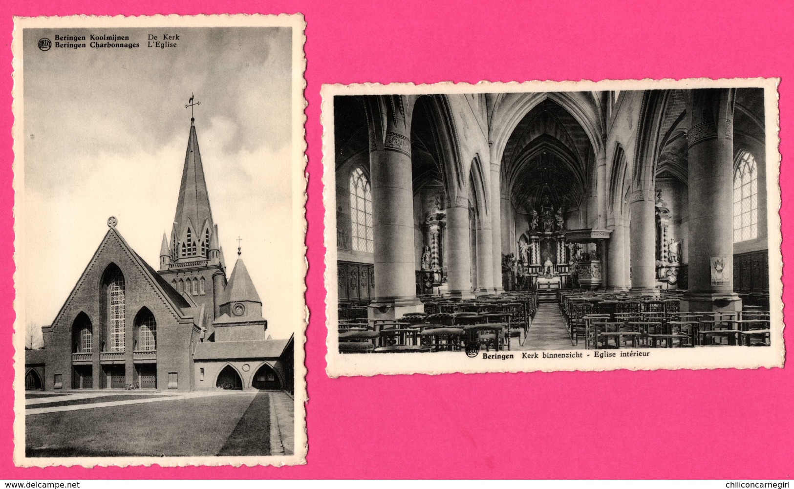 2 Cp - Beringen - Koolmijnen - Beringen Charbonnages - Kerk Binnenzicht - Eglise - ALBERT - RUTTEN - E.V.E.T. - Beringen