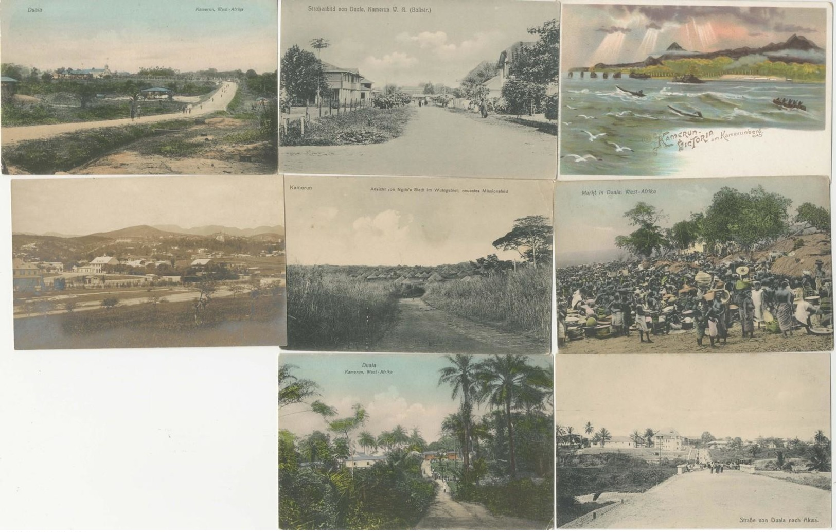 1900/1915, 8 Verschiedene Pracht-Ansichtskarten (teils Gebraucht), Dabei Eine Fruehe Karte Mit Zierrahmen-Vordruck In Ty - Kamerun
