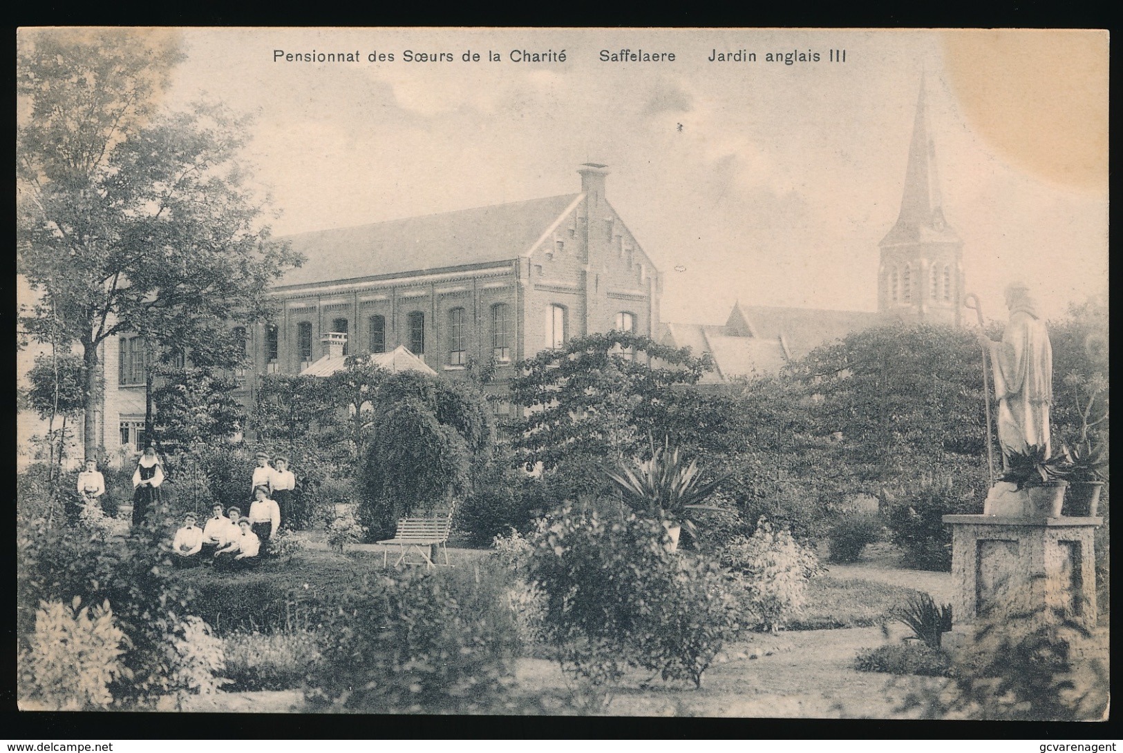 ZAFFELARE  = PENSIONNAT DES SOEURS DE LA CHARITE SAFFELAERE == JARDIN ANGLAIS III - Lochristi