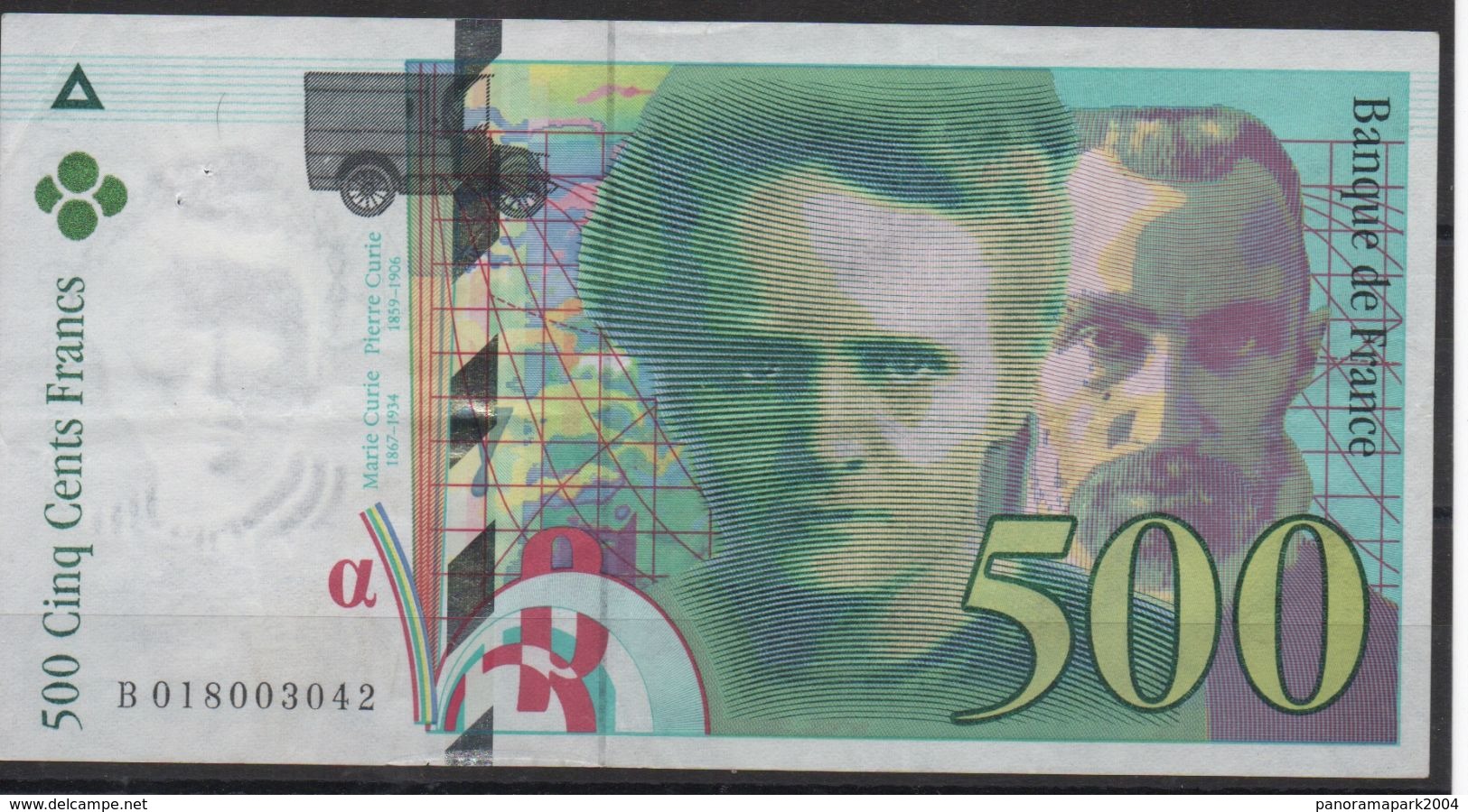 France 1994 Billet 500 F Pierre Et Marie Curie 1994 Circulé - 500 F 1994-2000 ''Pierre Et Marie Curie''