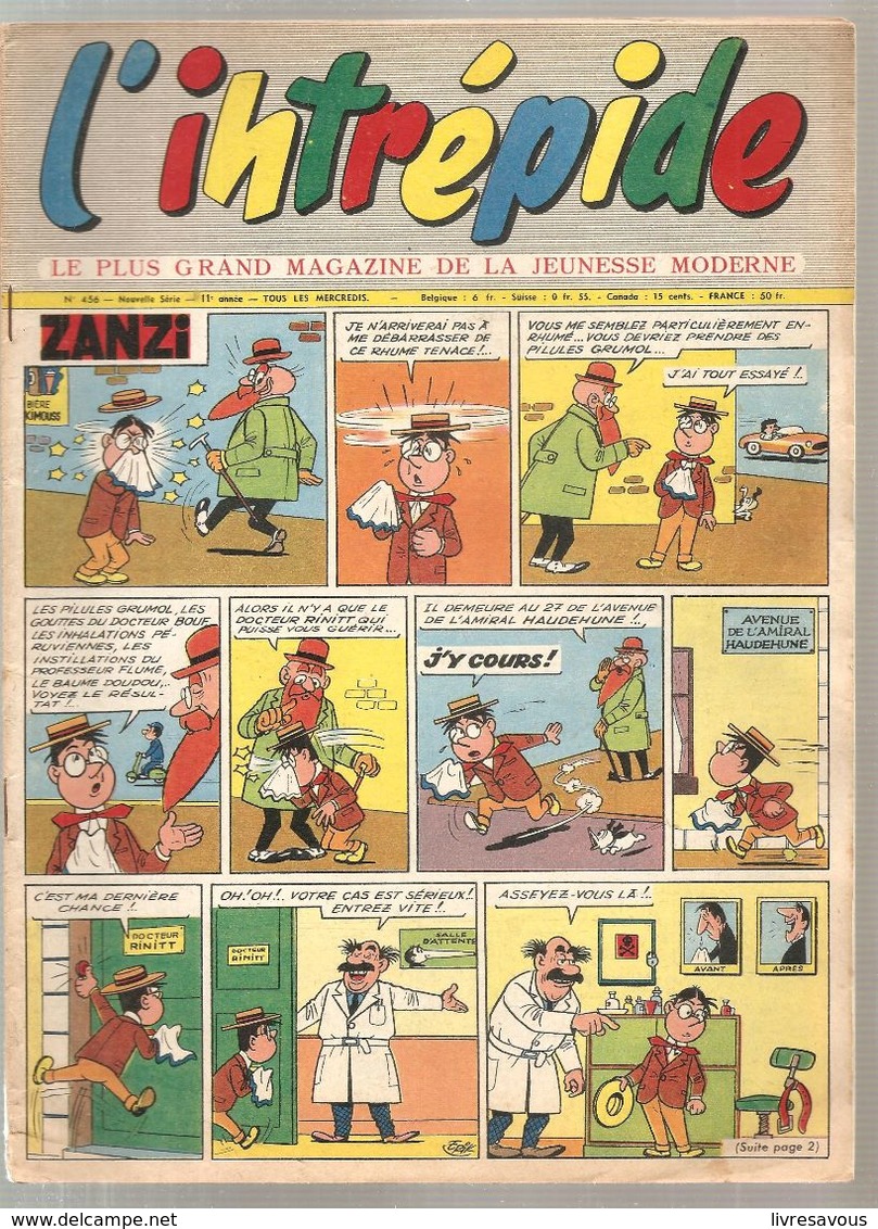 L'Intrépide N°456 De 1958 ZANZI - L'Intrépide