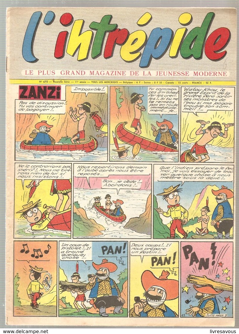 L'Intrépide N°470 Du 29/10/1958 ZANZI - L'Intrépide