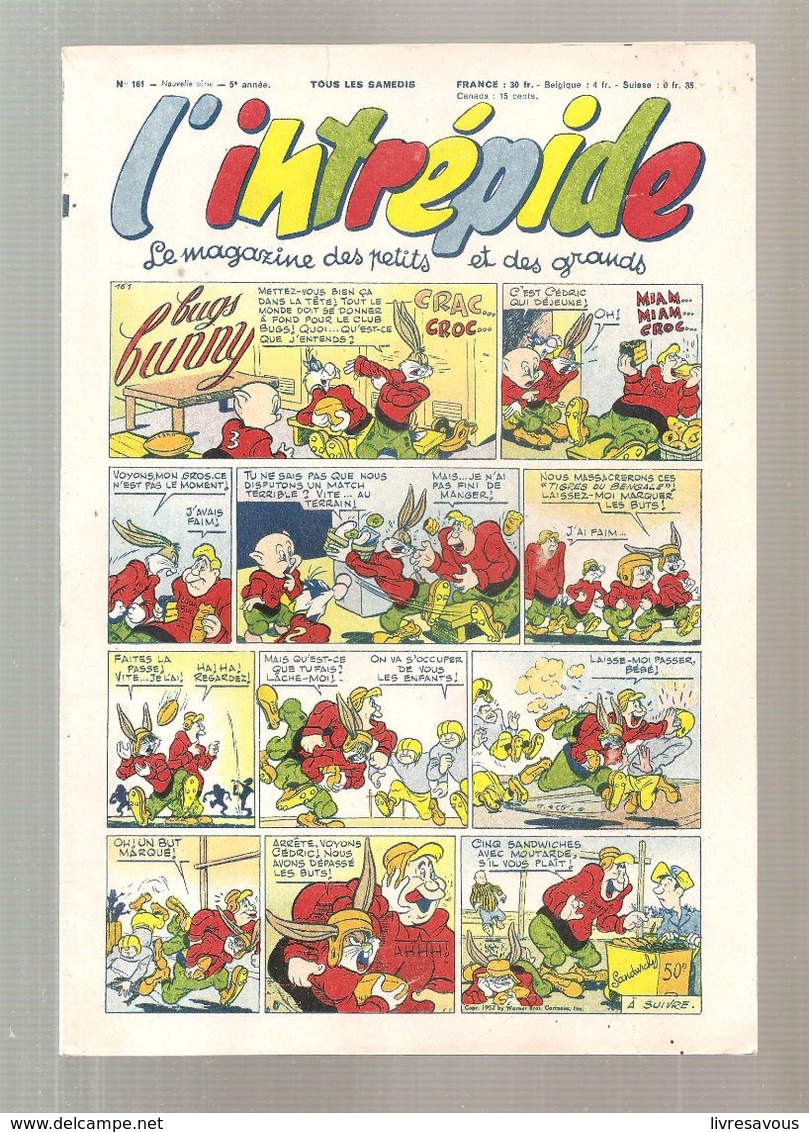 L'Intrépide N°161 Du 29/11/1952 Bugs Bunny - L'Intrépide