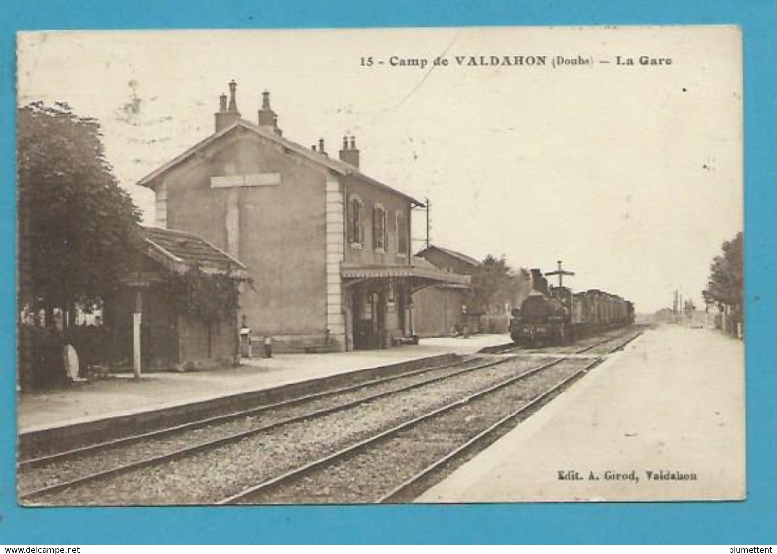 CPA 15 - Chemin De Fer Arrivée D'un Train En Gare De VALDAHON 25 - Other & Unclassified