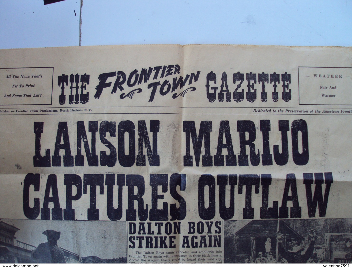 CANADA----   JUILLET    1969------  The FRONTIER TOWN  -----  "Petite Gazette Recto-verso"      3 Euros - Dépliants Touristiques