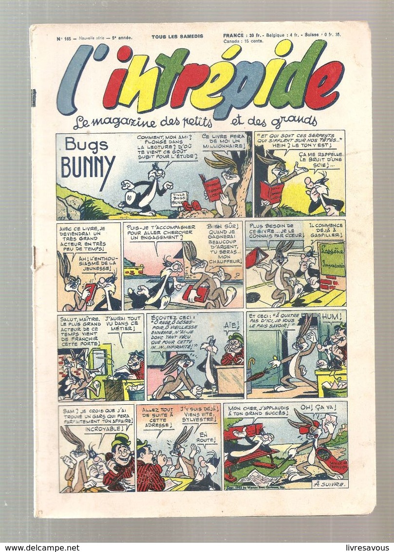 L'Intrépide N°165 Du 27/12/1952 Bugs Bunny - L'Intrépide