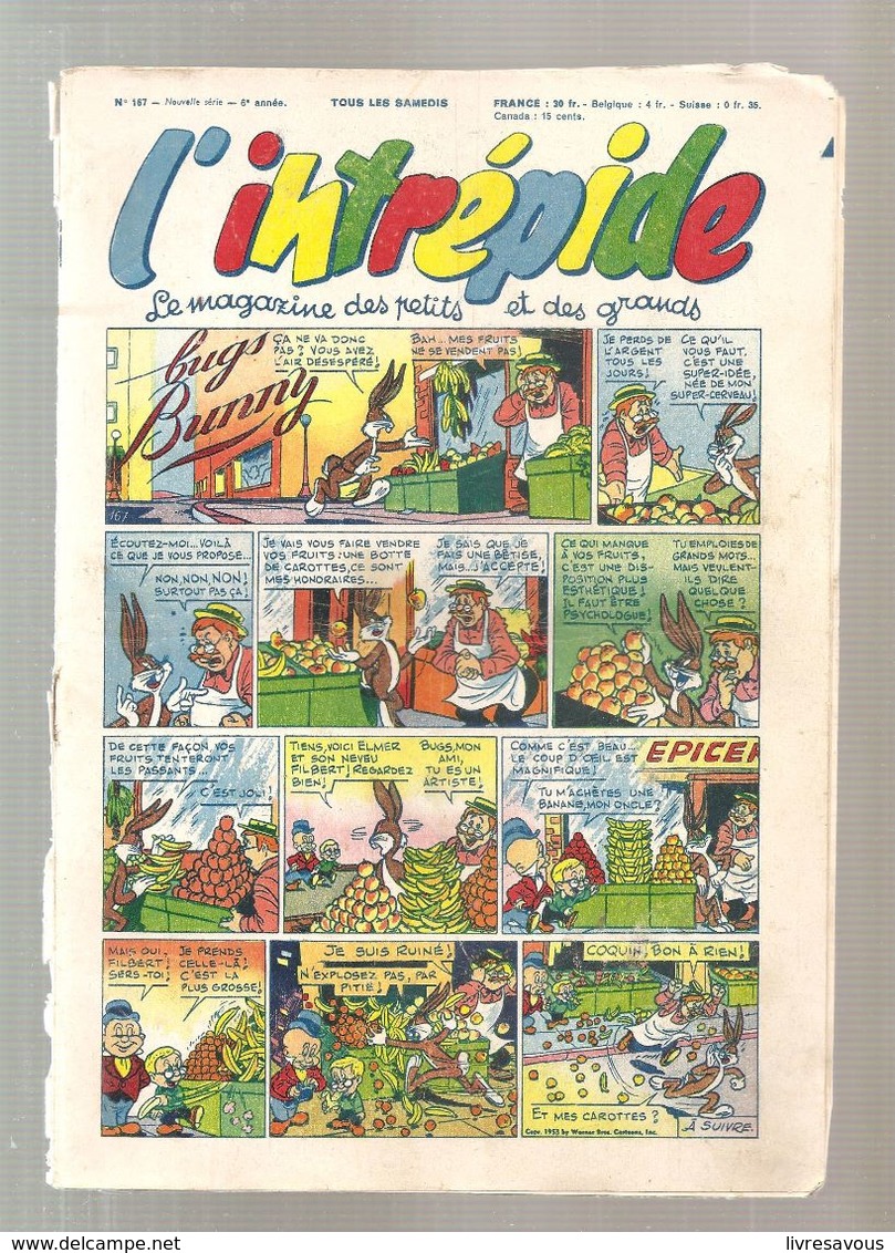 L'Intrépide N°167 Du 10/01/1953 Bugs Bunny - L'Intrépide