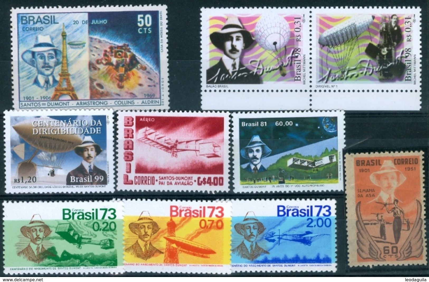 BRAZIL  SANTOS DUMONT - 7 Issues 1958 To 1999 -  MNH - Colecciones & Series