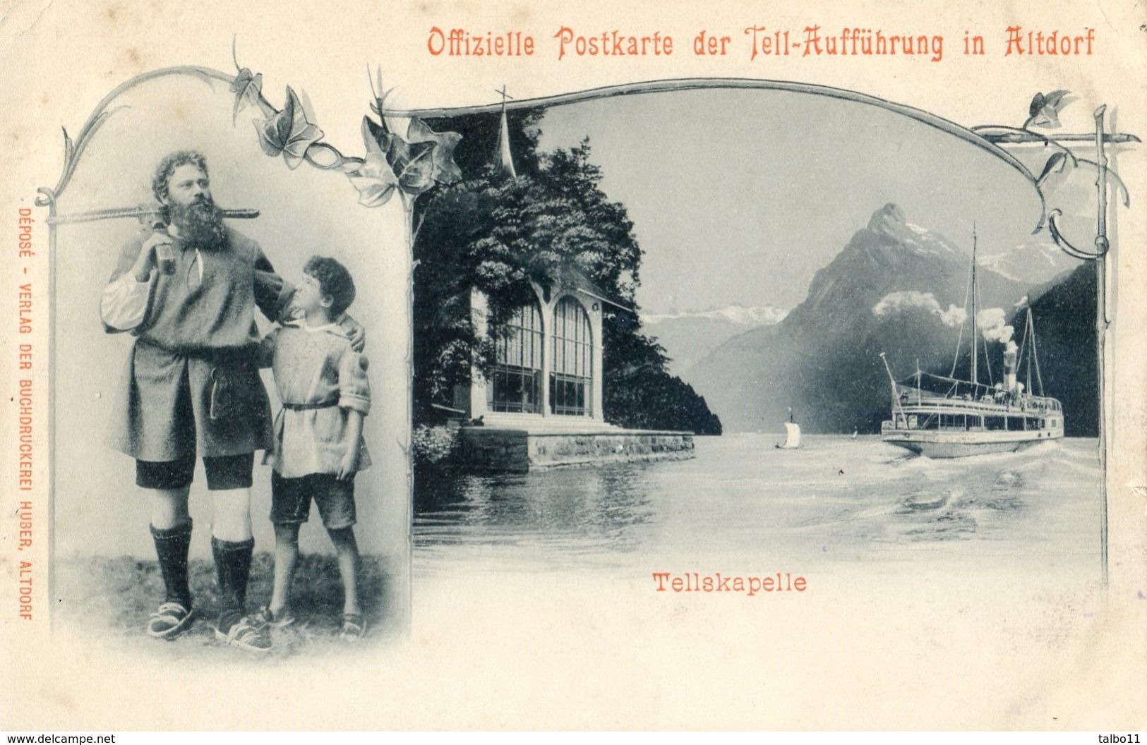 Offizielle Postkarte Der Tell Auffuhrung In Altdorf - Tellskapelle - Altdorf