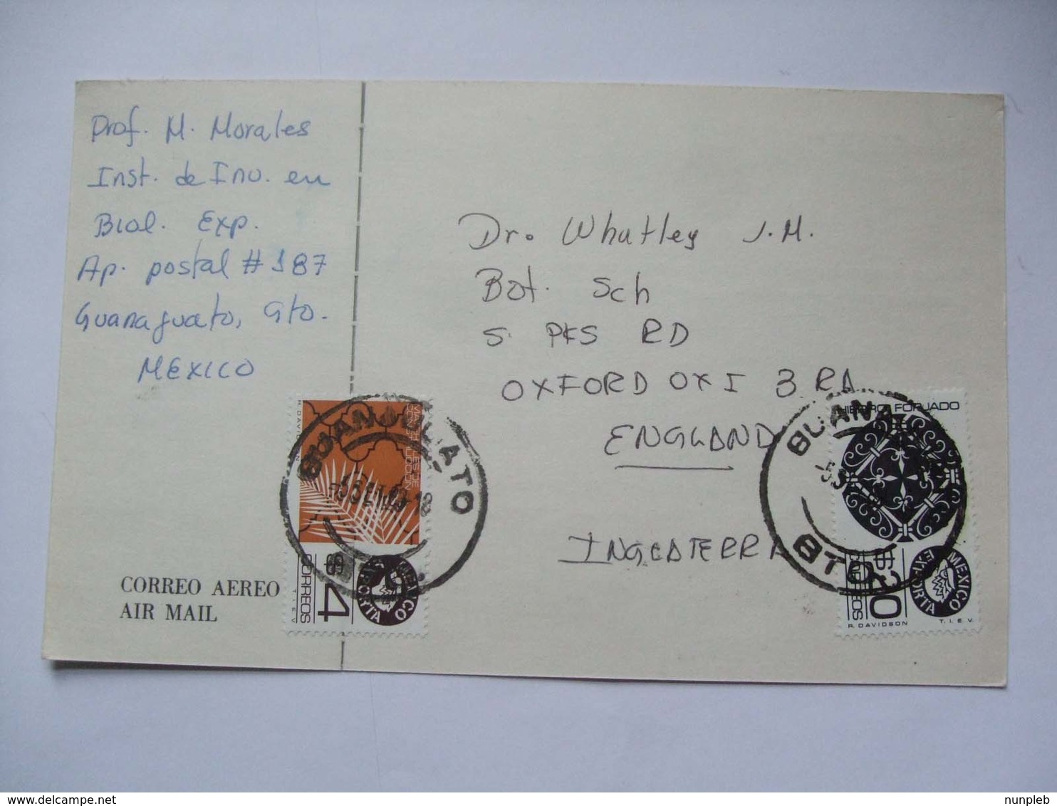 MEXICO - 1983 Postcard Guanajuato To Oxford England - Messico