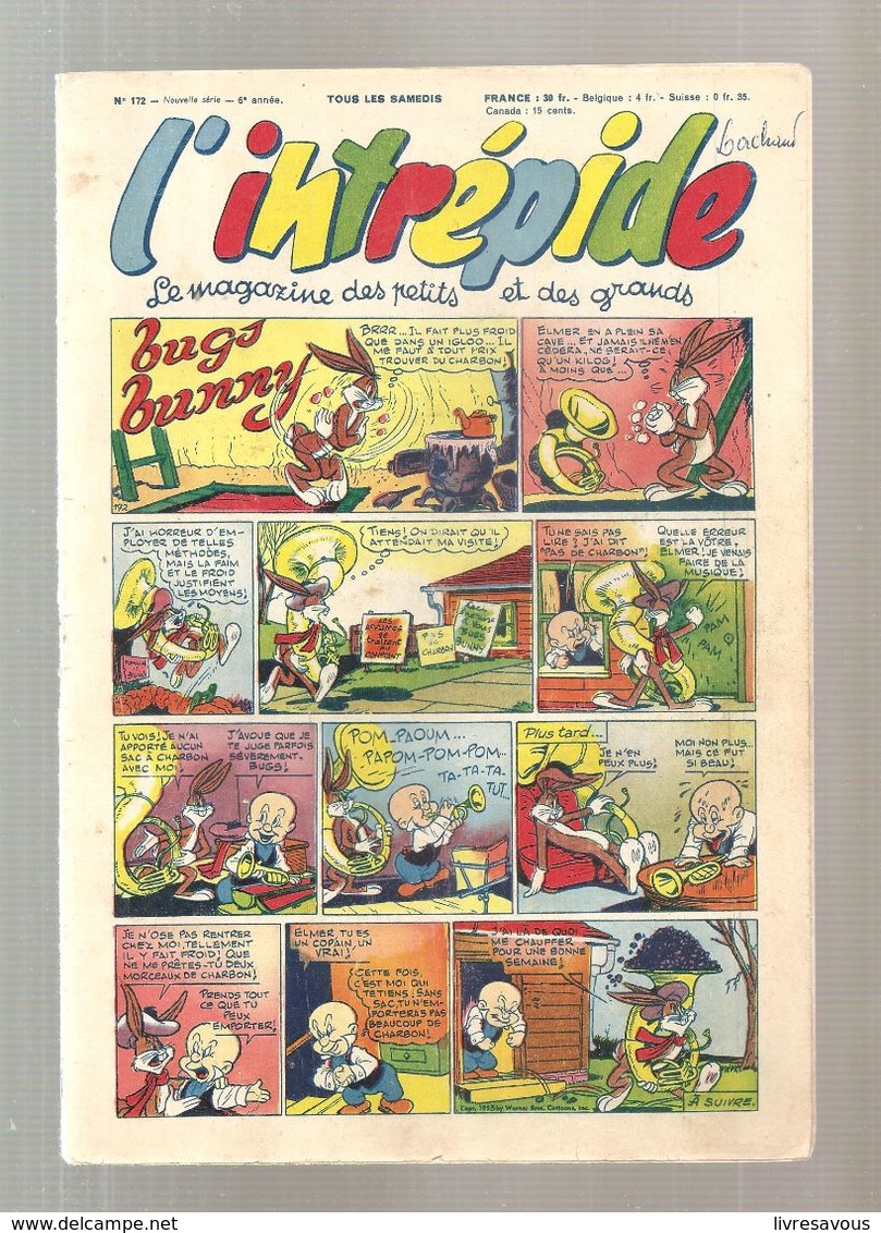 L'Intrépide N°172 Du 14/02/1953 Bugs Bunny - L'Intrépide