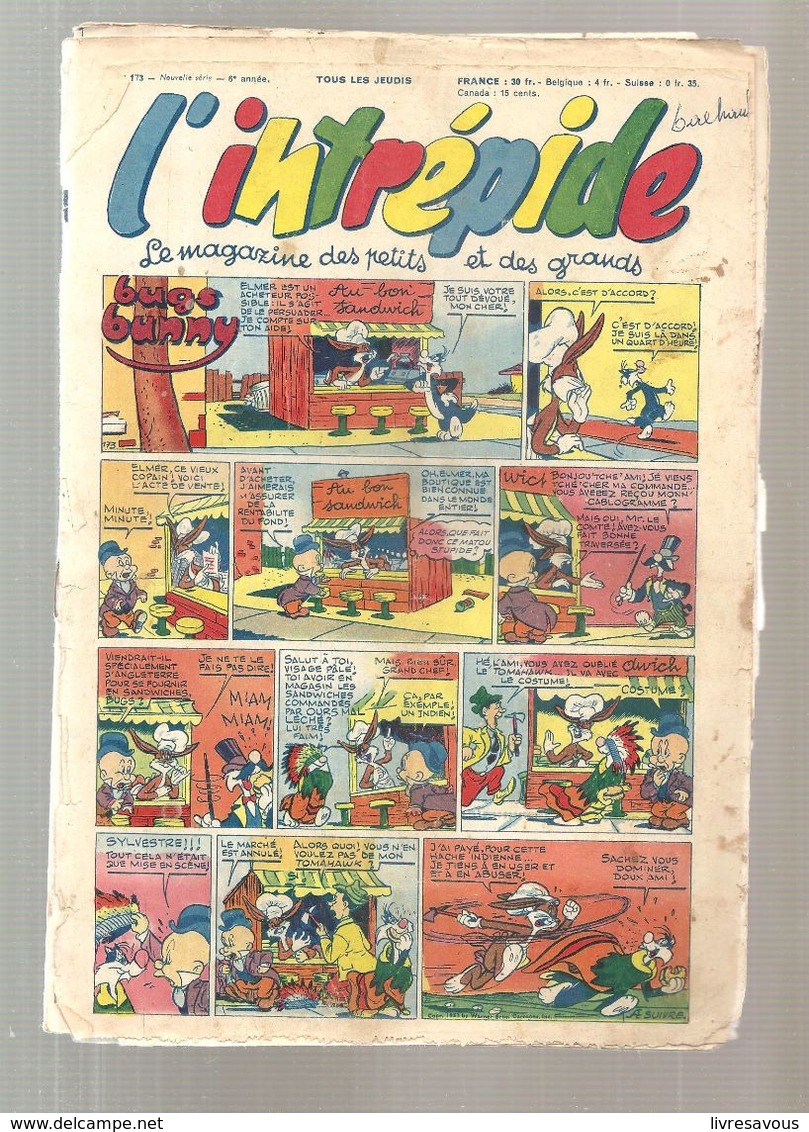 L'Intrépide N°173 Du 19/02/1953 Bugs Bunny - L'Intrépide