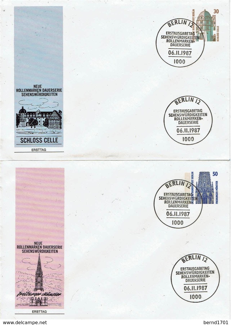 Germany / Berlin - Mi-Nr 793/796 Ganzsache Umschlag / Cover FDC (O1190)- - Enveloppes Privées - Oblitérées