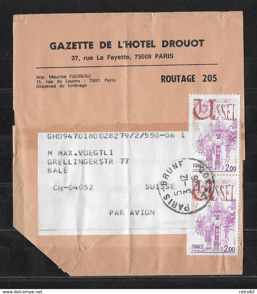 1976 EMBALLAGE DE JOURNAL → Nach Basel / Schweiz - Journaux