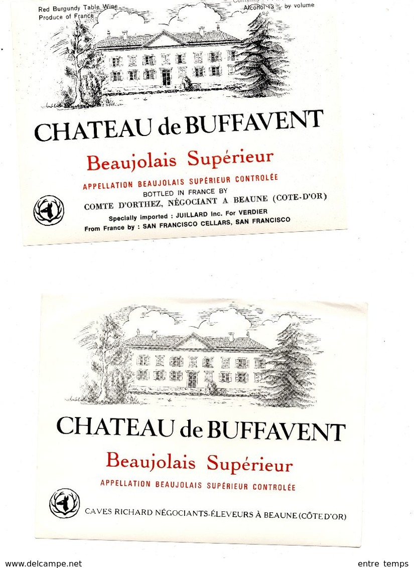 Etiquette Bourgogne Beaune Beaujolais Buffavent - Bourgogne