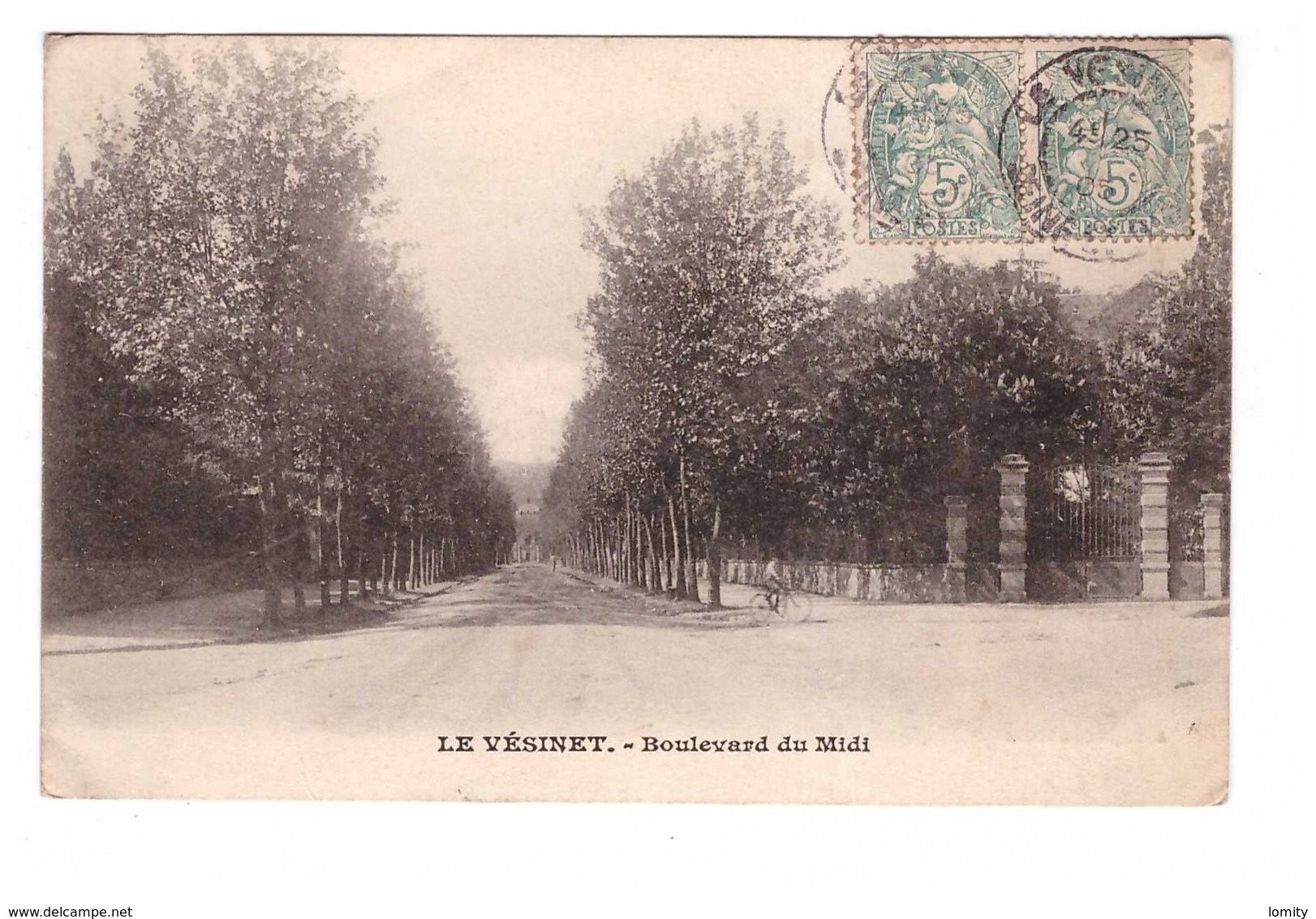 78 Le Vésinet Boulevard Du Midi Cpa Cachet 1905 - Le Vésinet