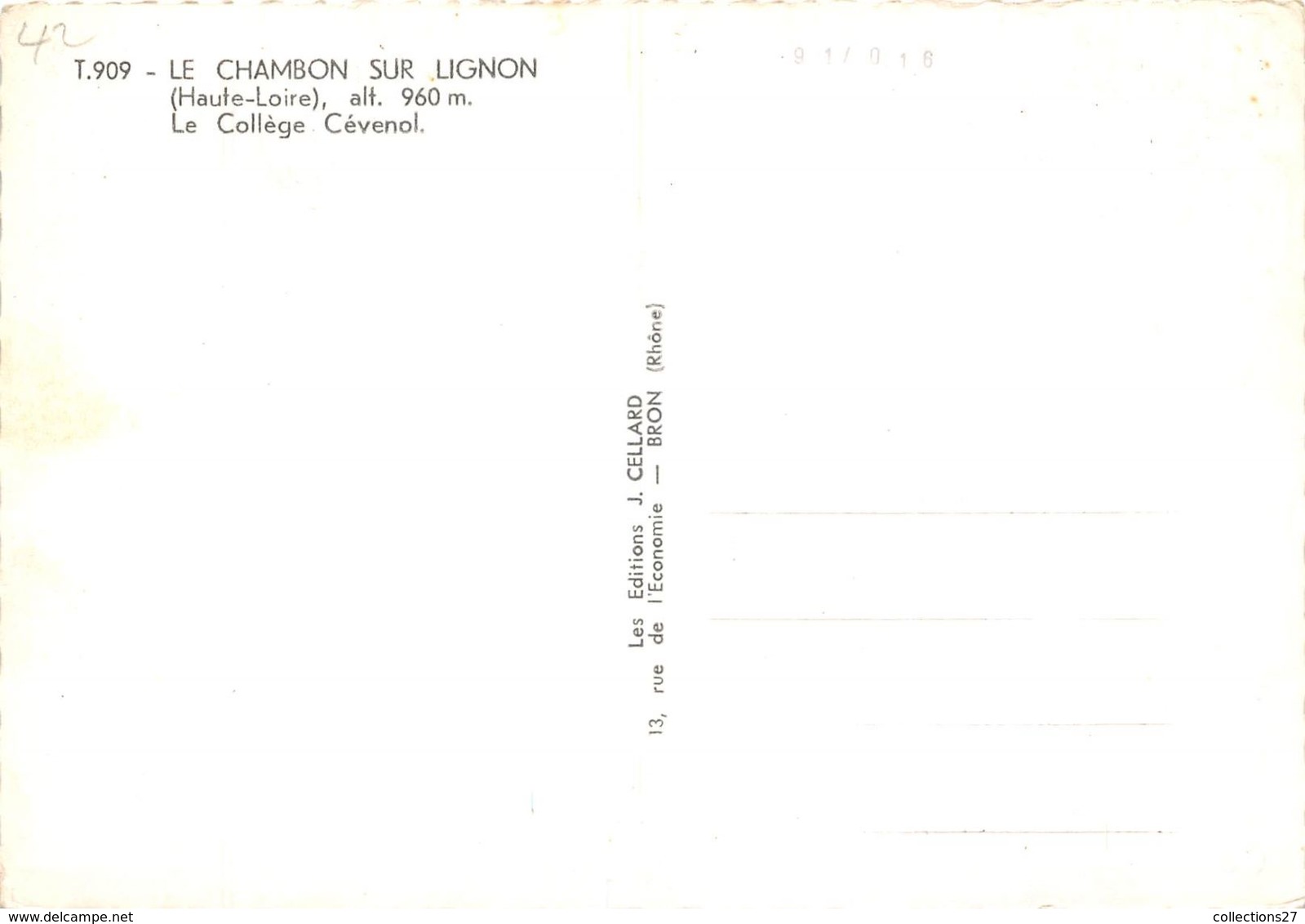 43-LE CHAMBON-SUR-LIGNON- LE COLLEGE CEVENOL - Le Chambon-sur-Lignon