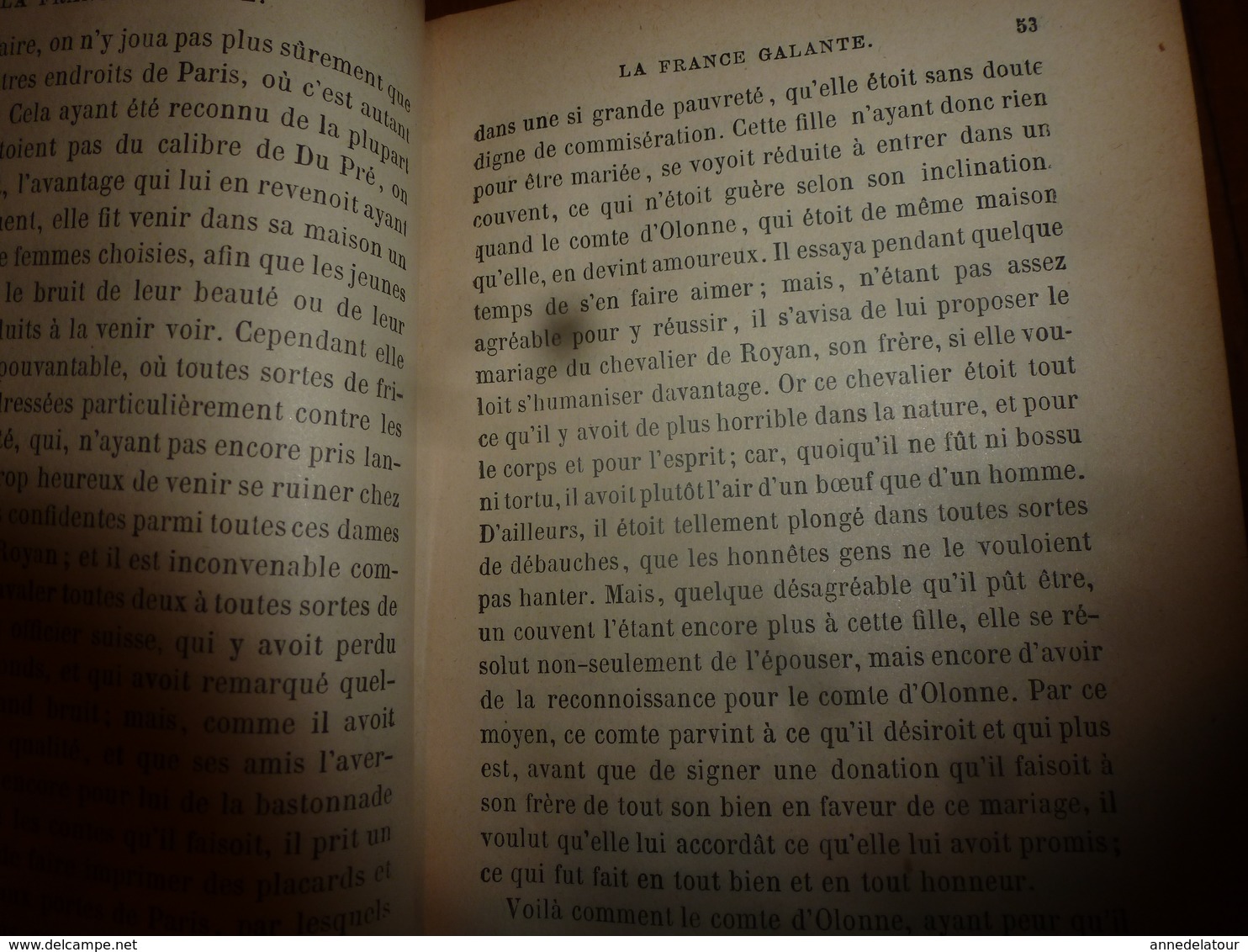 1840 HISTOIRE AMOUREUSE DES GAULES  tome 2   Par Bussy-Rabutin     Suivi de la France galante du XVIIe siècle