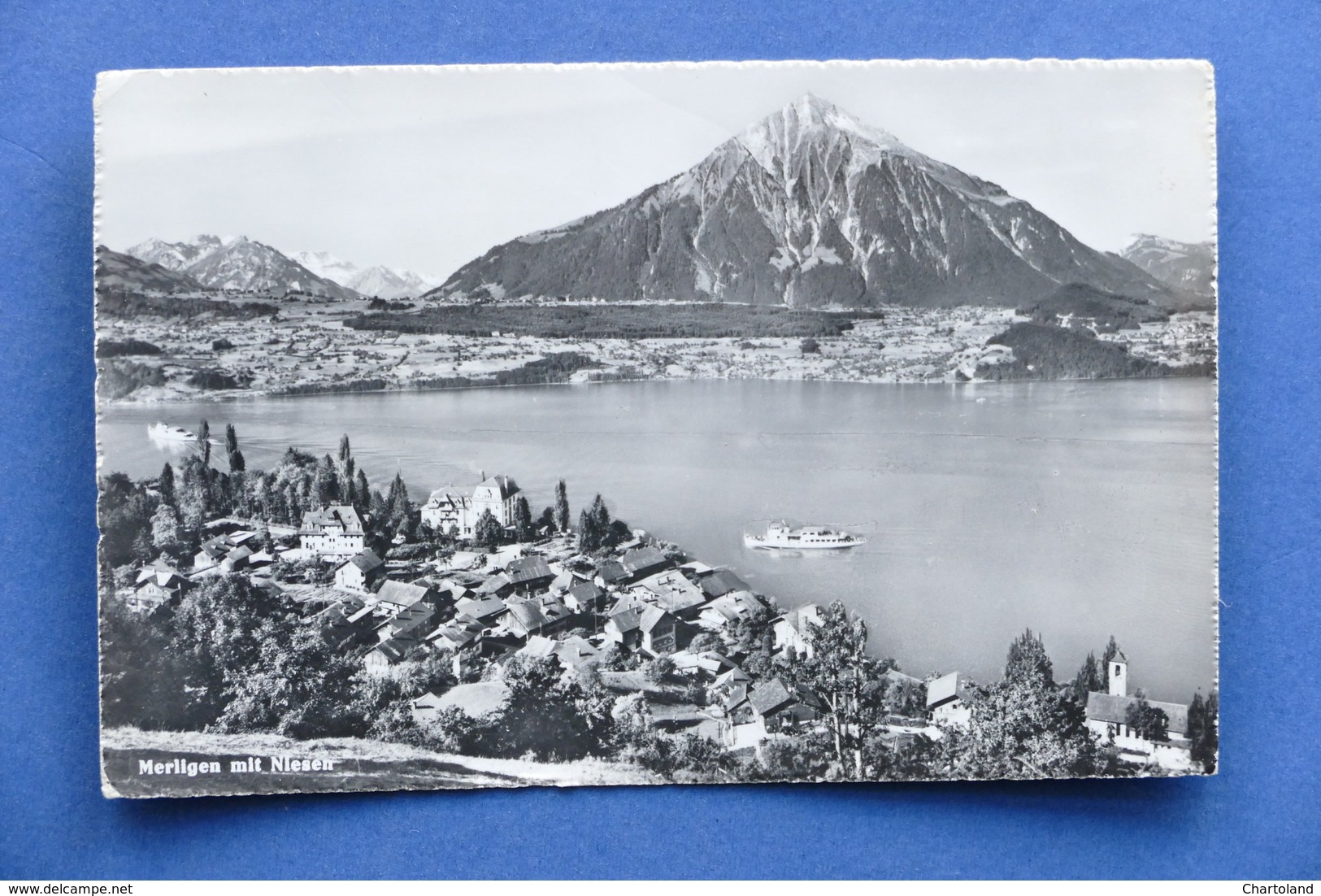 Cartolina Svizzera - Merligen Con Monte Niesen - 1958 - Zonder Classificatie