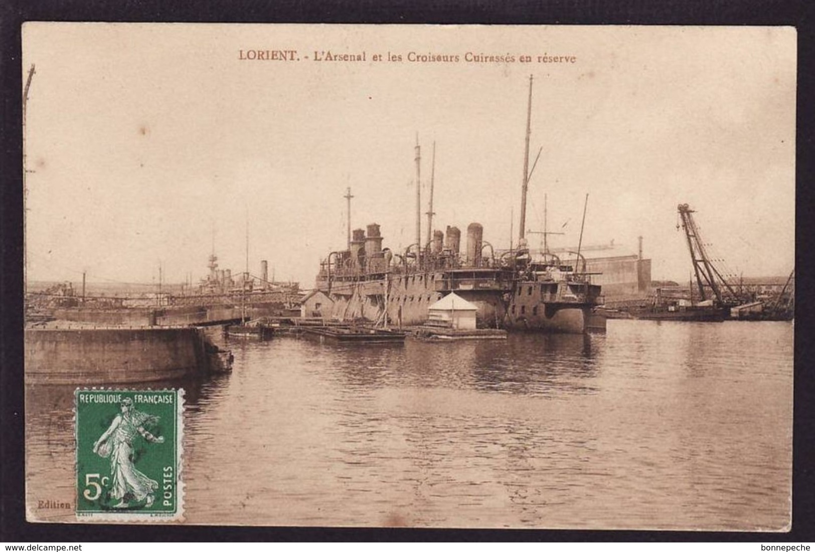 LORIENT ARSENAL CROISSEURS CUIRASSES 1913 (TB ETAT) Mi1792) - Lorient