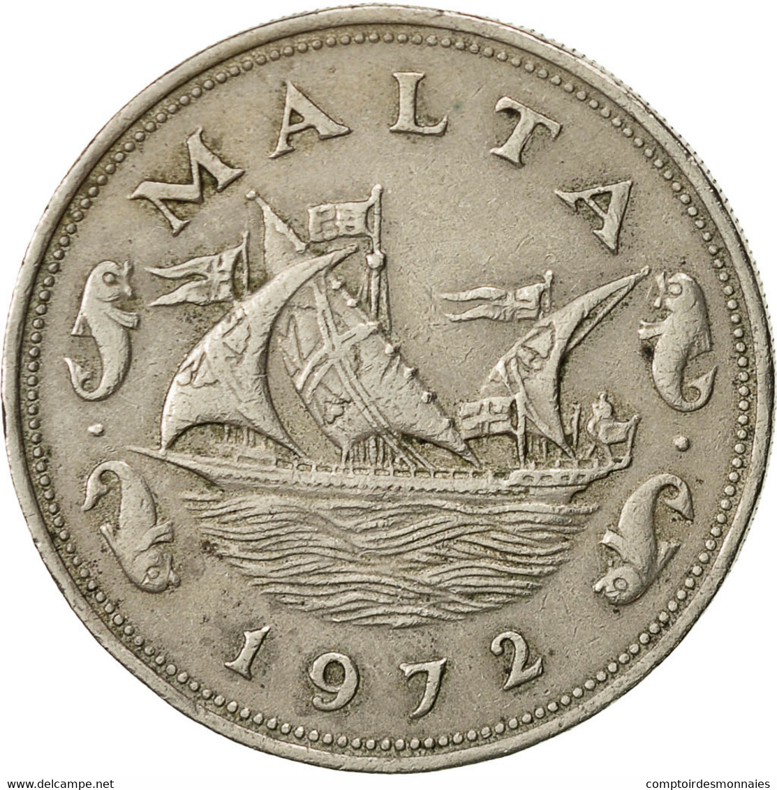 Malte, 10 Cents, 1972, British Royal Mint, TB+, Copper-nickel, KM:11 - Malte