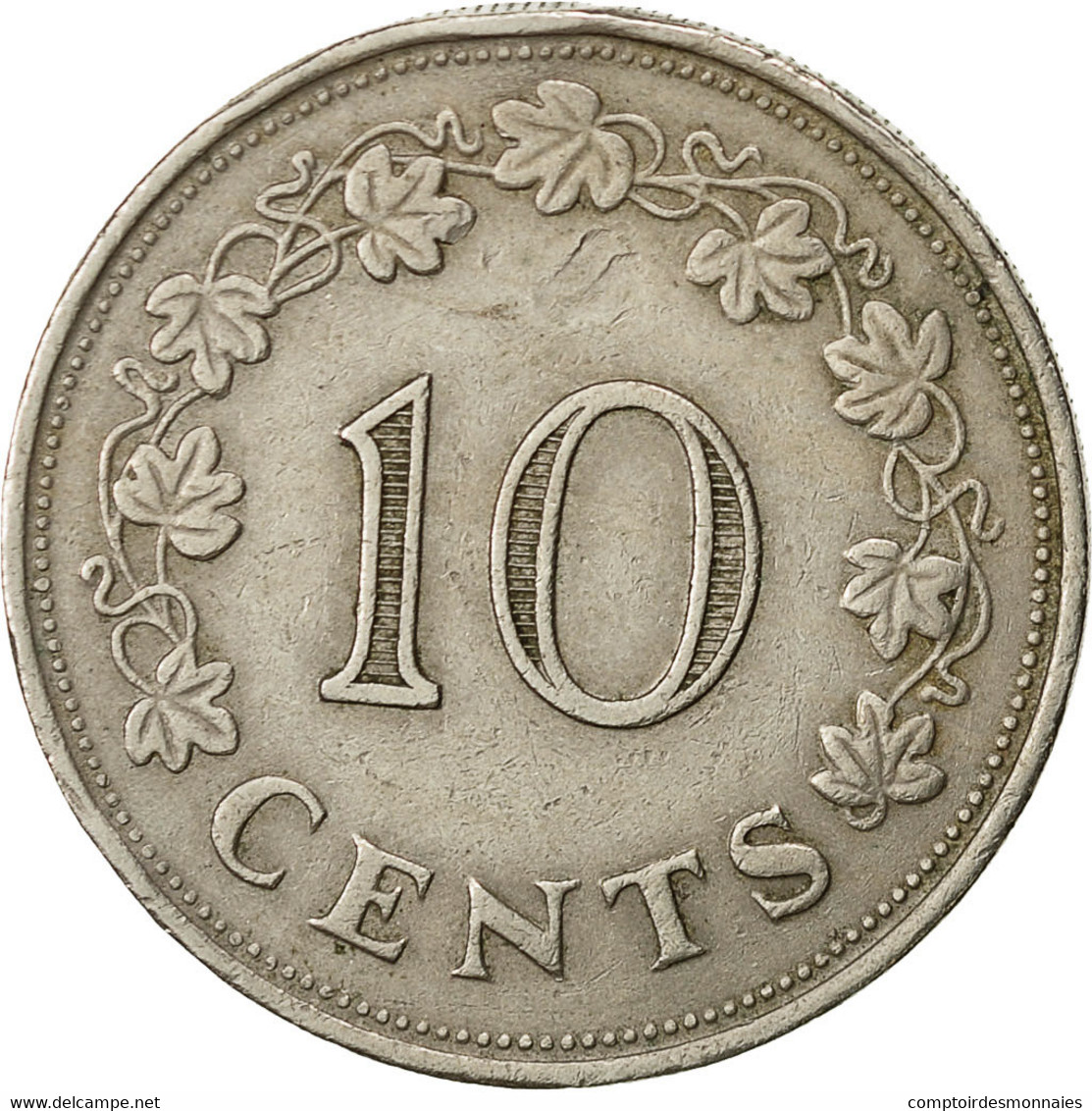 Malte, 10 Cents, 1972, British Royal Mint, TB+, Copper-nickel, KM:11 - Malte