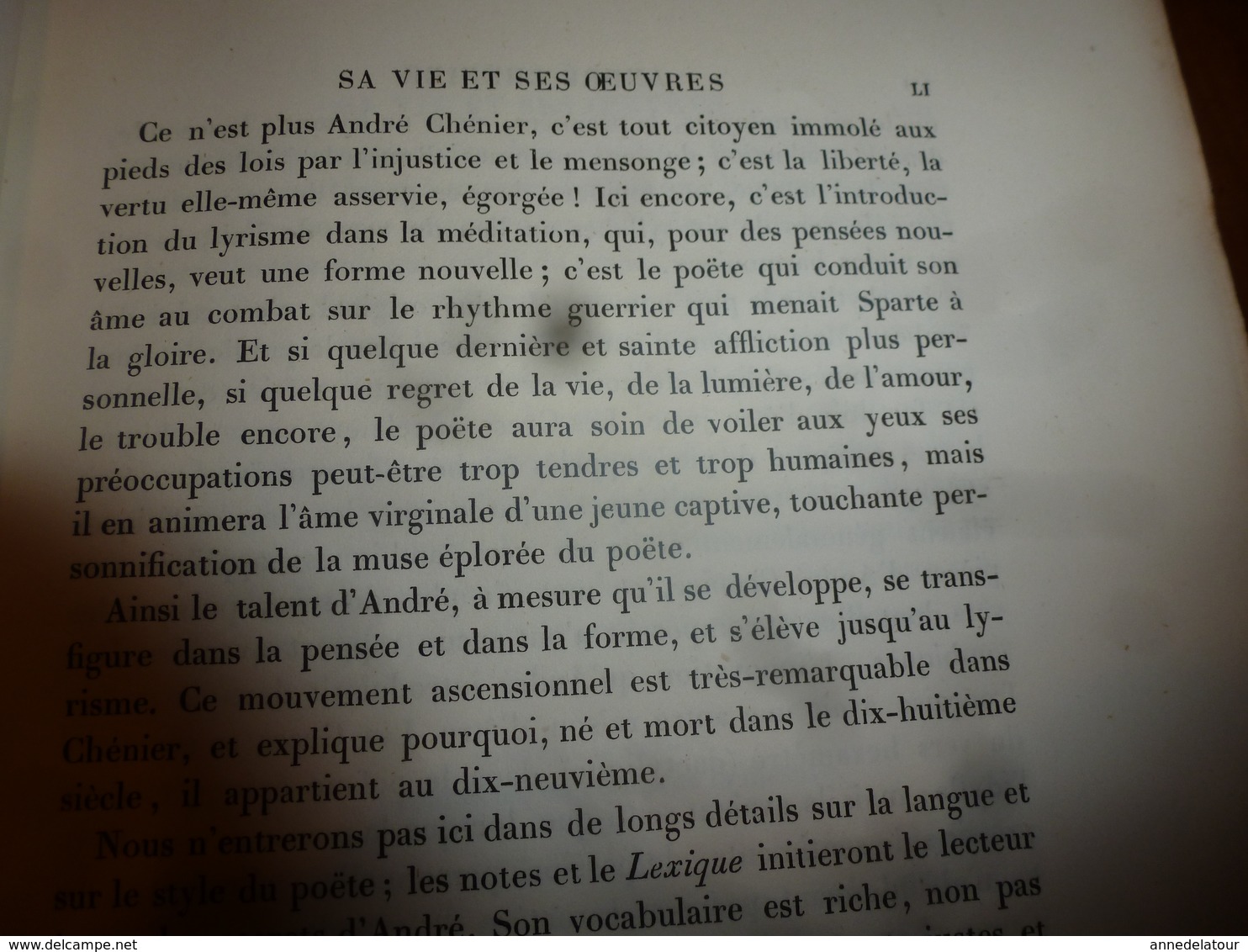 1862 ANDRÉ CHÉNIER  ses Poésies,dont ode à Charlotte Corday -  L. Becq de Fouquières , etc- édit.Charpentier (493 pages)