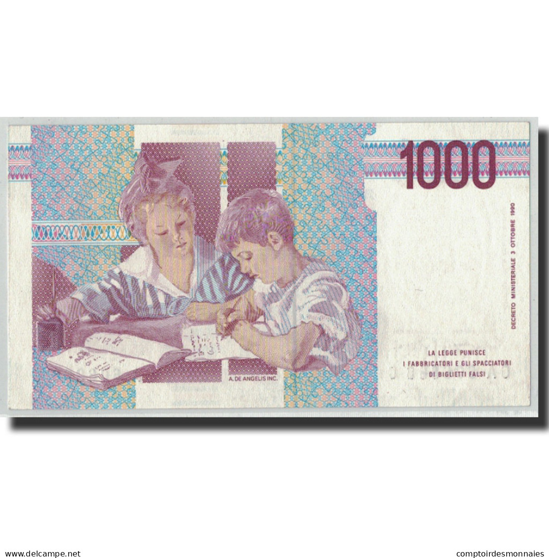 Billet, Italie, 1000 Lire, 1990, 1990-10-03, KM:114a, NEUF - 1000 Lire