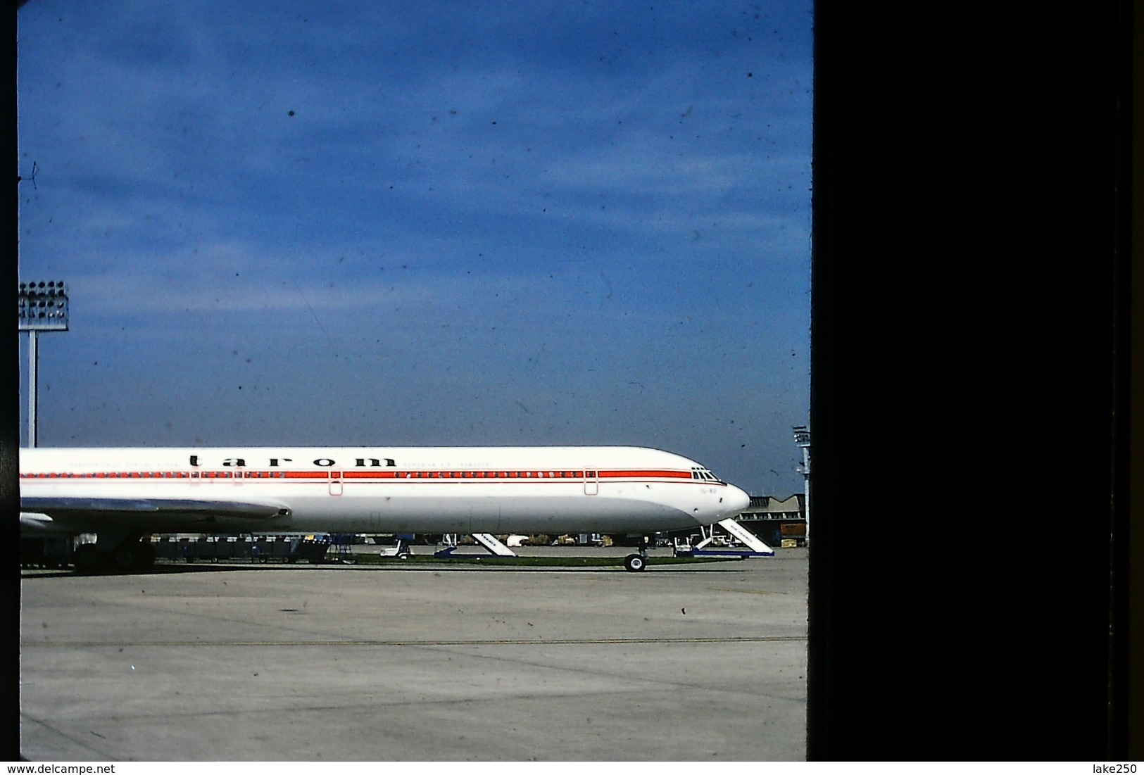 DIAPOSITIVA SLIDE AEREO  IL62 TAROM YR-IRB PARIGI 1979 - Diapositives (slides)