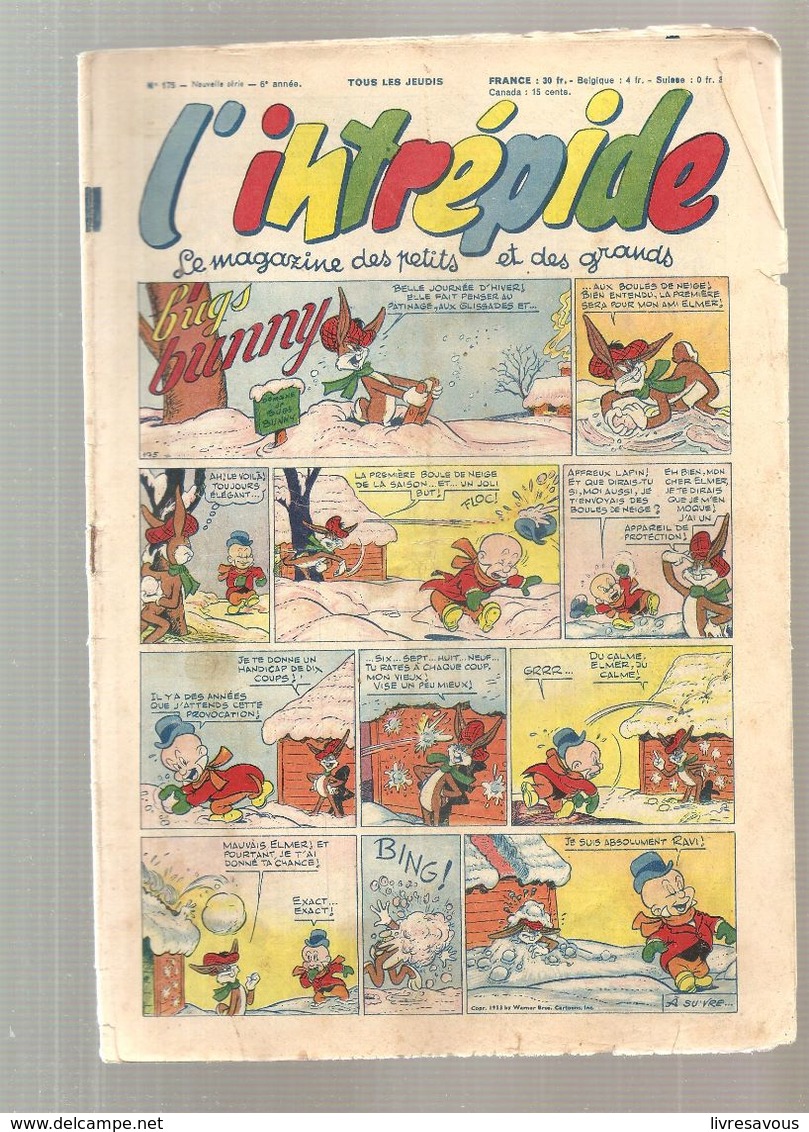 L'Intrépide N°175 Du 05/03/1953 Bugs Bunny - L'Intrépide