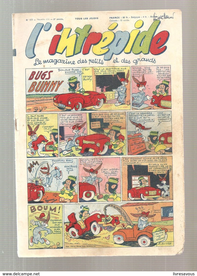 L'Intrépide N°177 Du 19/03/1953 Bugs Bunny - L'Intrépide