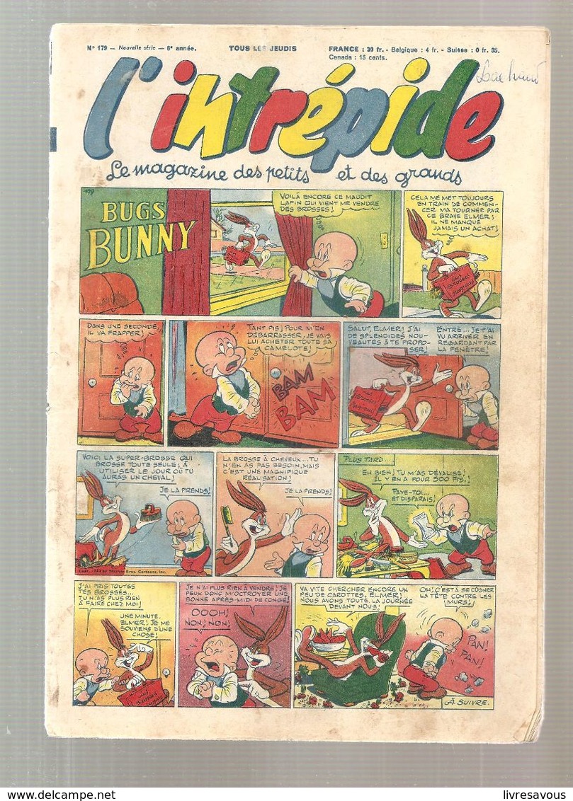 L'Intrépide N°179 Du 02/04/1953 Bugs Bunny - L'Intrépide