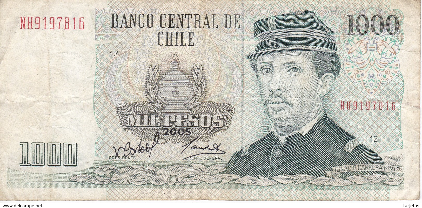 BILLETE DE CHILE DE 1000 PESOS DEL AÑO 2005 (BANK NOTE) - Chili