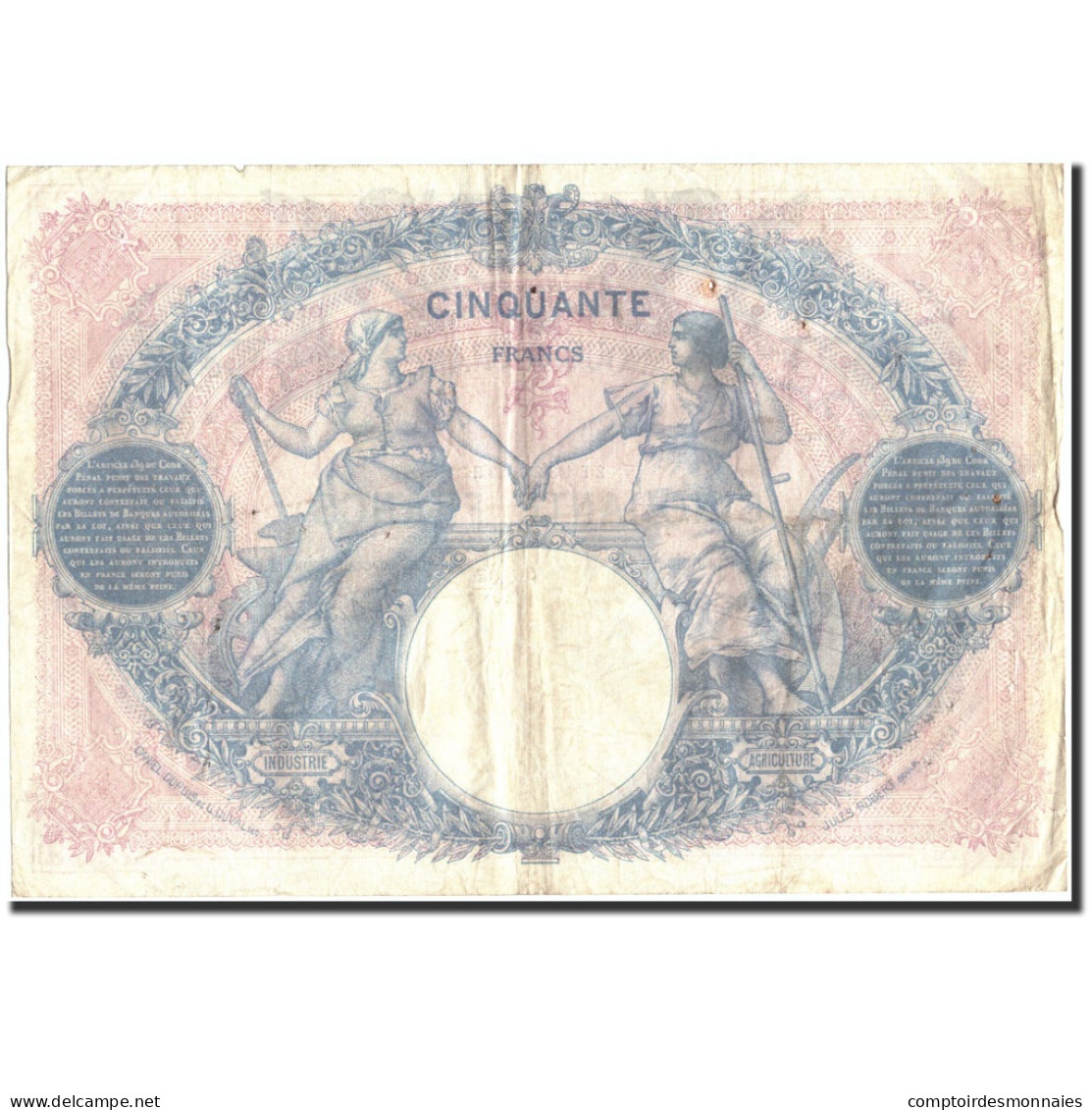 France, 50 Francs, 50 F 1889-1927 ''Bleu Et Rose'', 1923, 1923-11-10, TB+ - 50 F 1889-1927 ''Bleu Et Rose''