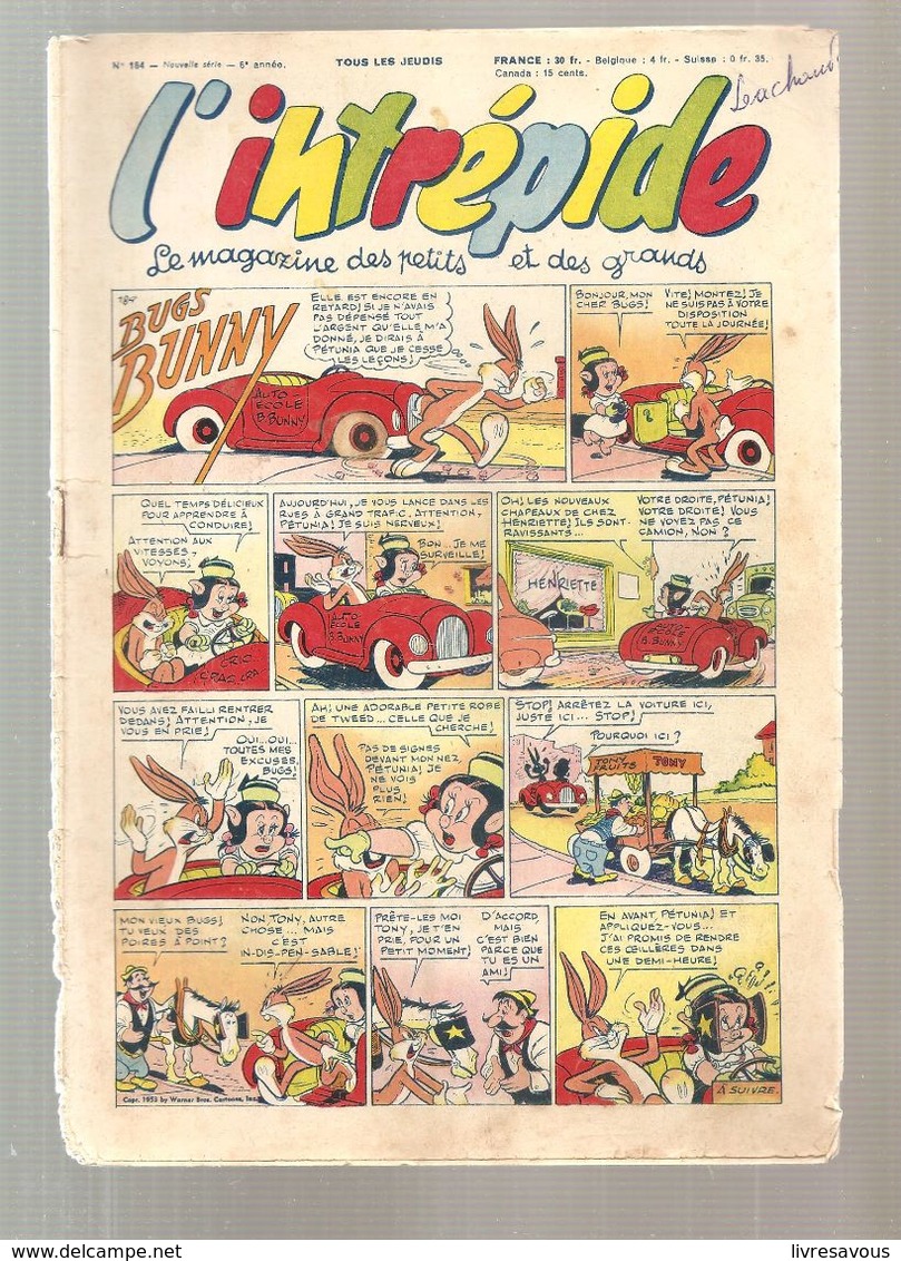 L'Intrépide N°184 Du 07/05/1953 Bugs Bunny - L'Intrépide