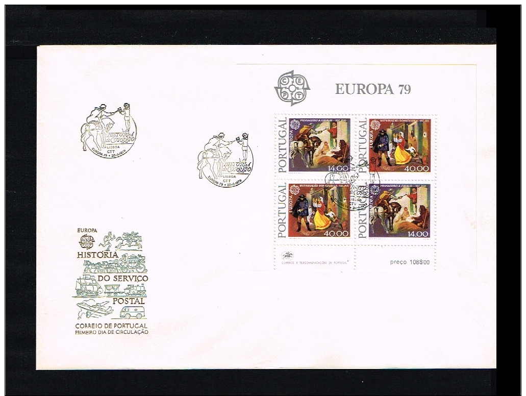 1979 - Europe CEPT FDC Portugal Mi.1441-1442 - Block 27 [D19_059] - 1979