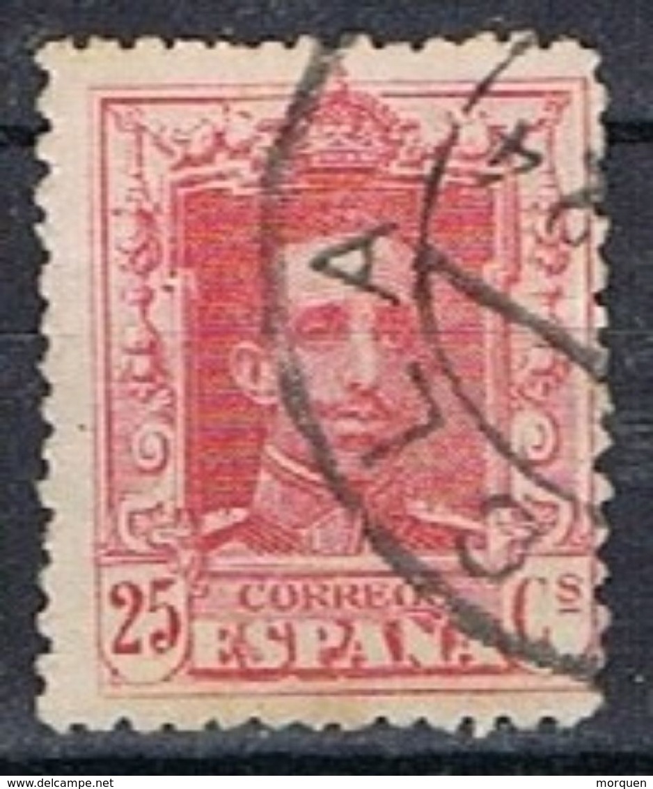 Sello 25 Cts Alfonso XIII Vaquer, Fechador YECLA (Murcia), Num  317 º - Usados