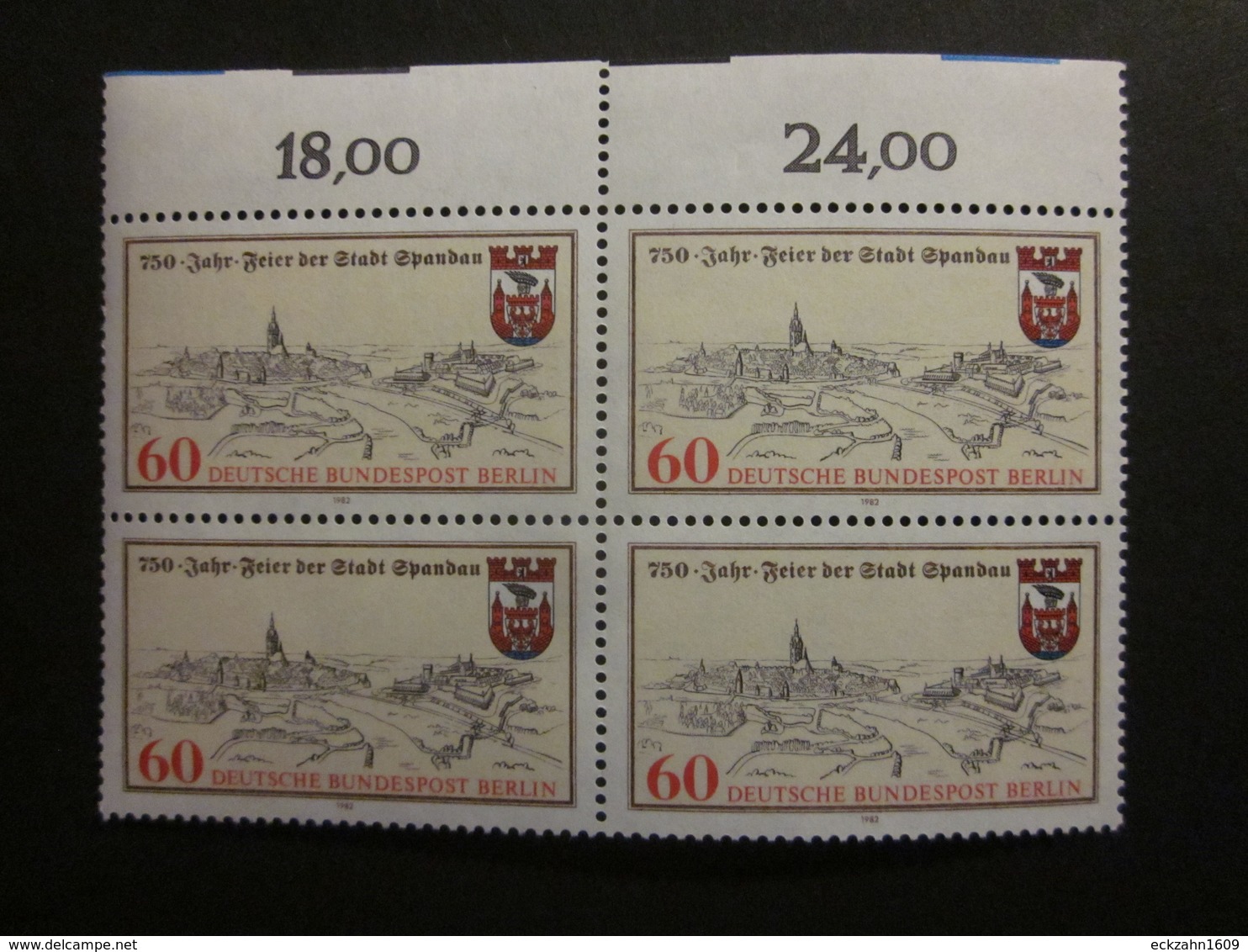 Berlin Nr. 659 Viererblock Oberrand Postfrisch**  (C50) - Nuovi