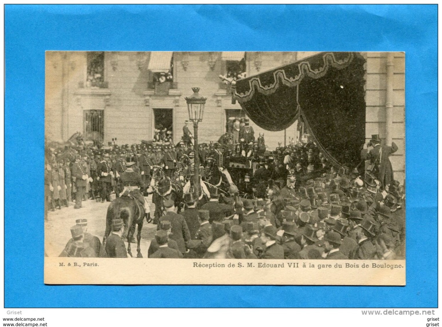 SM Edouard VII à Paris 1903 -à La Gare Du Bois De Boulogne-gros Plan Animé -édition M&B - Réceptions