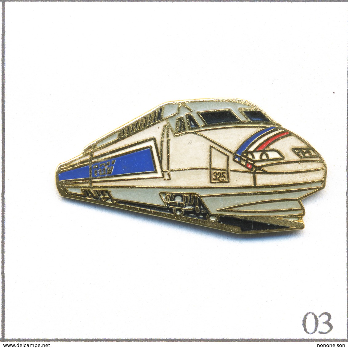 Pin's Transport - SNCF / TGV Atlantique Avec Drapeau Français. Estampillé Tablo. EGF. T587-03 - TGV