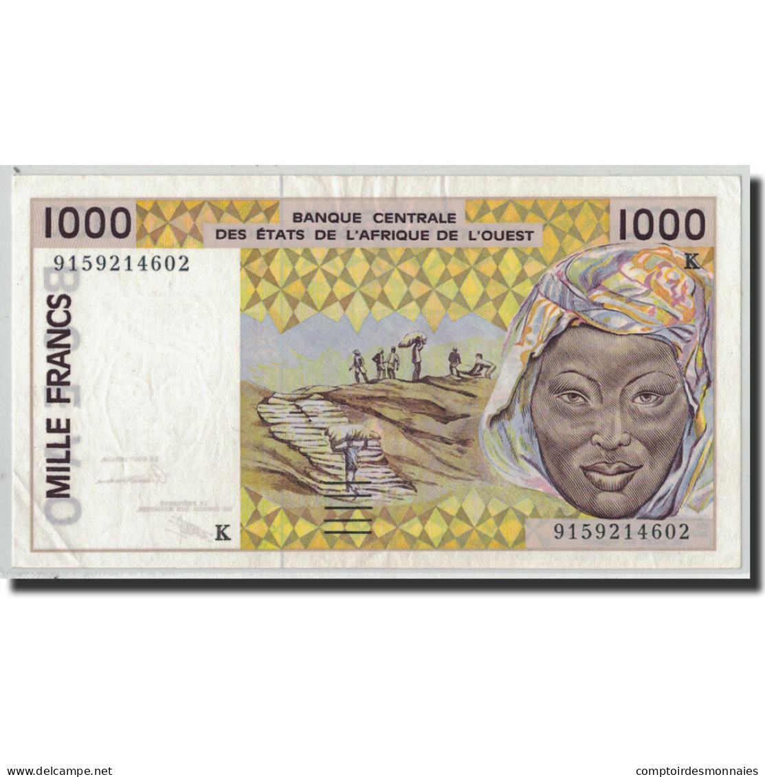 Billet, West African States, 1000 Francs, 1990, KM:707Kg, SUP - Estados De Africa Occidental