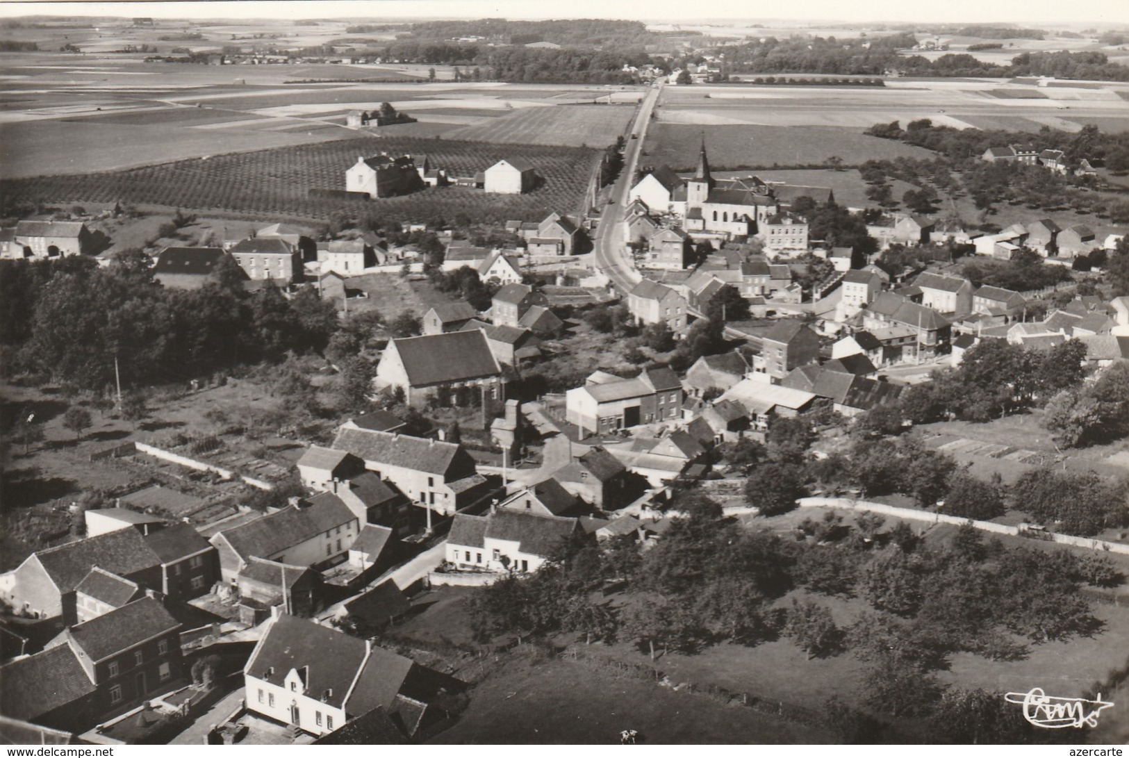 Jandrain  , Vue Generale Aerienne ,  35-10 A , Noir Et Blanc , RARE - Orp-Jauche