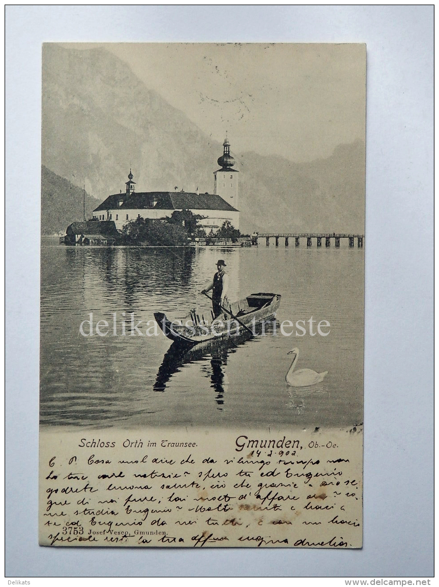 AUSTRIA GMUNDEN Schloss Orth Im Traunsee AK Old Postcard - Gmunden
