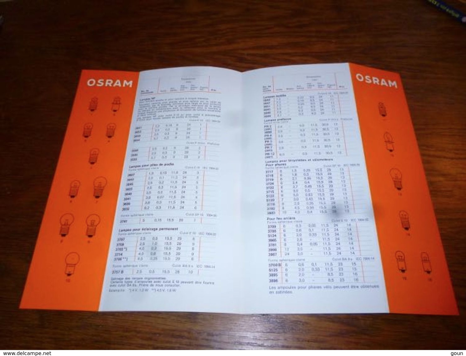 CB5 Folder Commercial Ampoules  Lampes Mignonnettes Osram No Philips 1967 - Autres & Non Classés