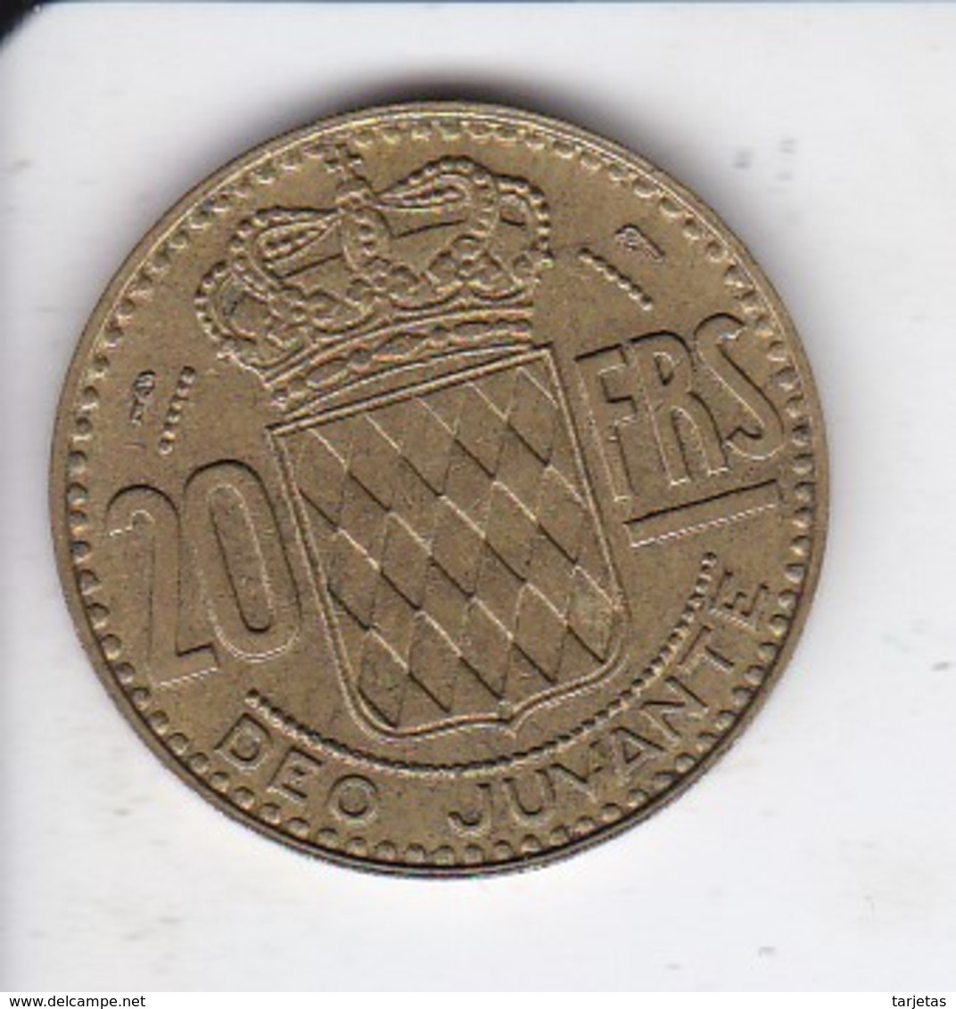 MONEDA DE MONACO DE 20 FRANCS DEL AÑO 1951 (COIN) RAINIER III - 1949-1956 Anciens Francs