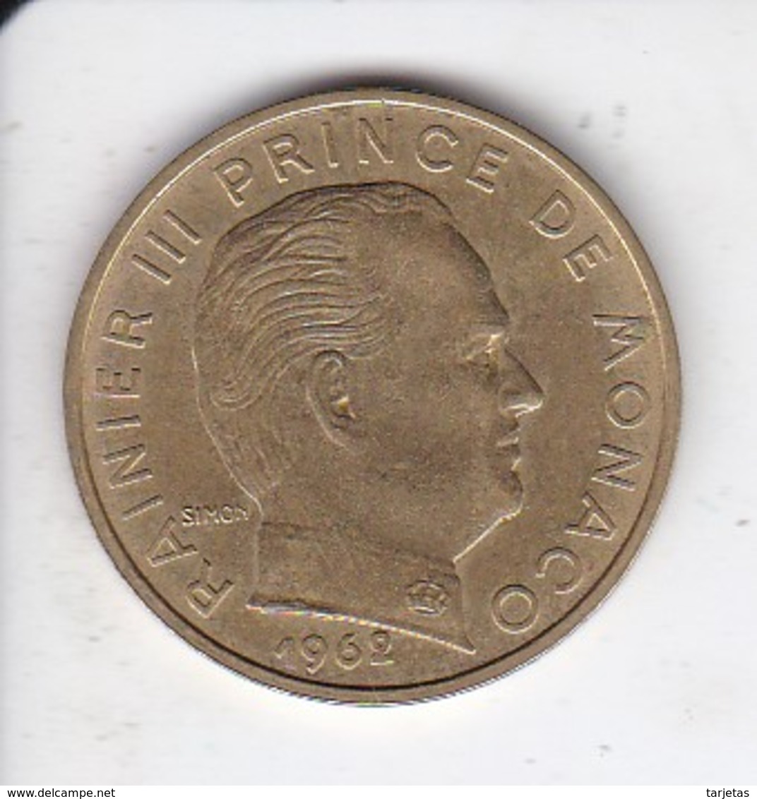 MONEDA DE MONACO DE 20 FRANCS DEL AÑO 1962 (COIN) RAINIER III - 1949-1956 Old Francs