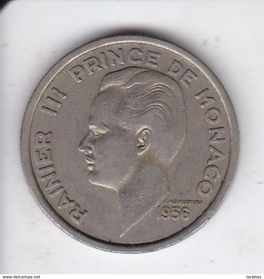 MONEDA DE MONACO DE 100 FRANCS DEL AÑO 1956 (COIN) RAINIER III - 1949-1956 Old Francs