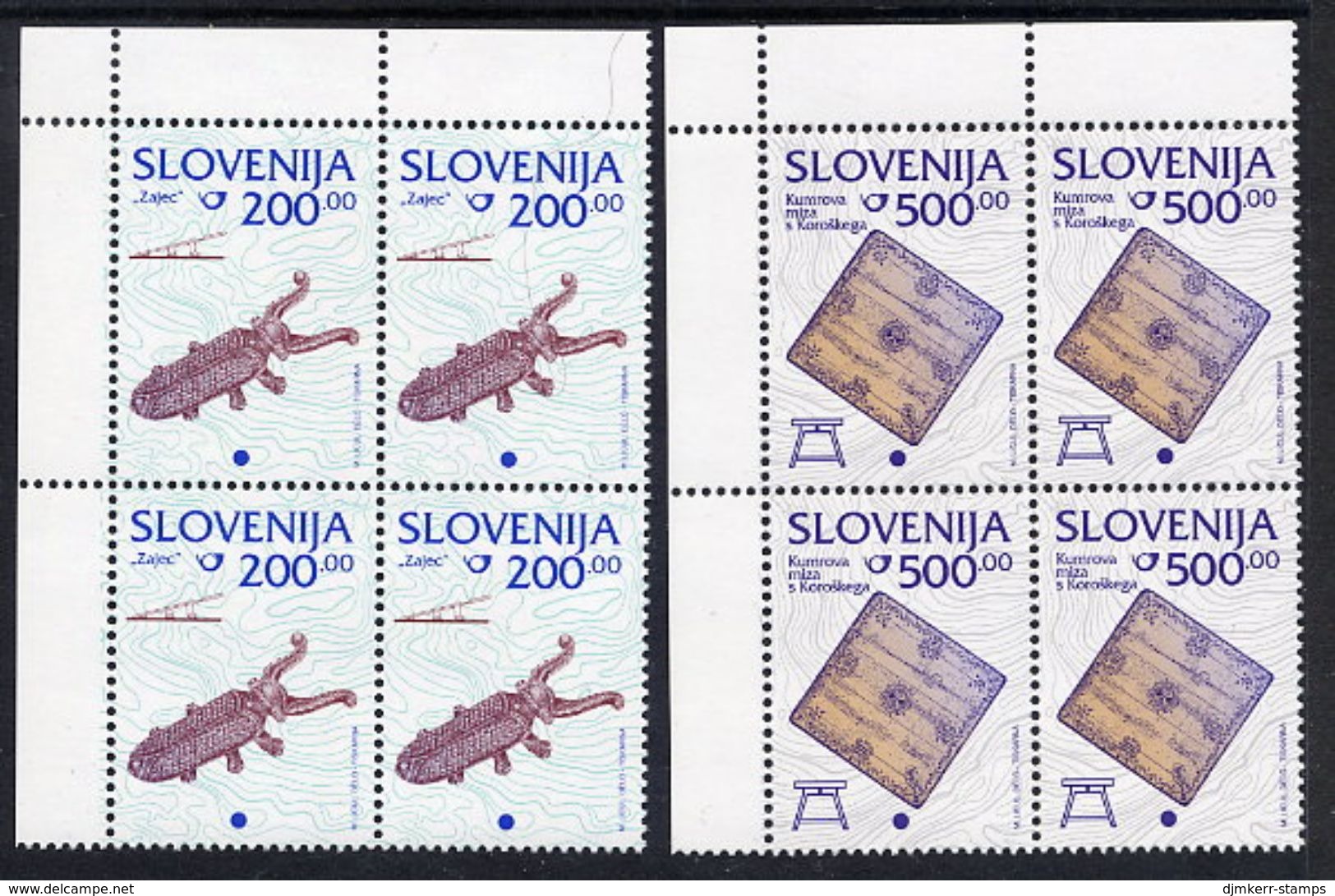 SLOVENIA 1998 Cultural Heritage 200, 500 T In Blocks Of 4 MNH / **.  Michel 245-46 - Slowenien