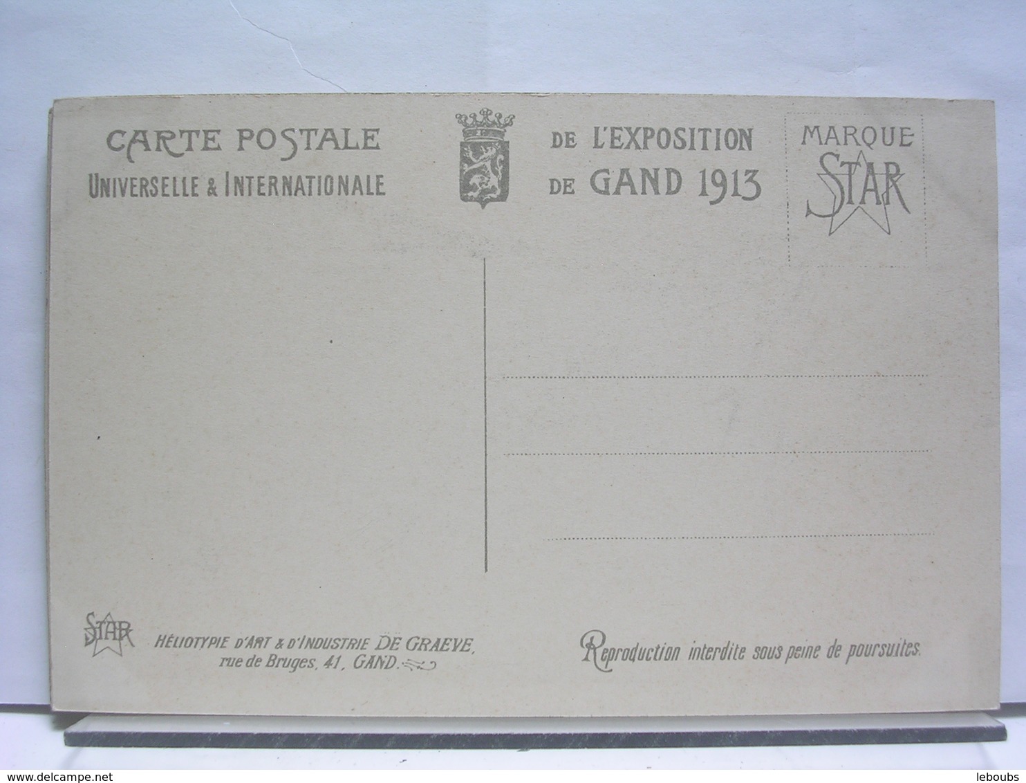 LOT N° 953 - GAND - EXPOSITION UNIVERSELLE DE 1913 (BELGIQUE) - 15 CARTES