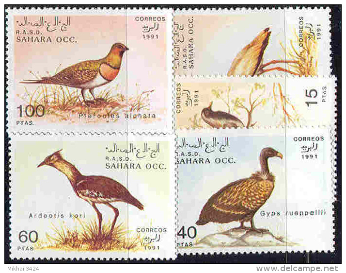 0376 Birds Fauna 1991 Shr 5v Set MNH ** - Other & Unclassified